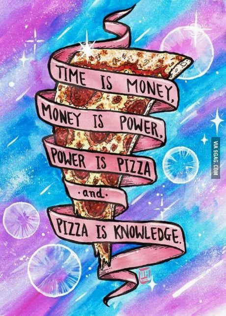 Pizza is love, pizza is life. Money Is Power, Ann Perkins, Parks And Rec Quotes, Chris Traeger, April Ludgate, Pizza Art, Parks And Rec, Ron Swanson, Time Is Money