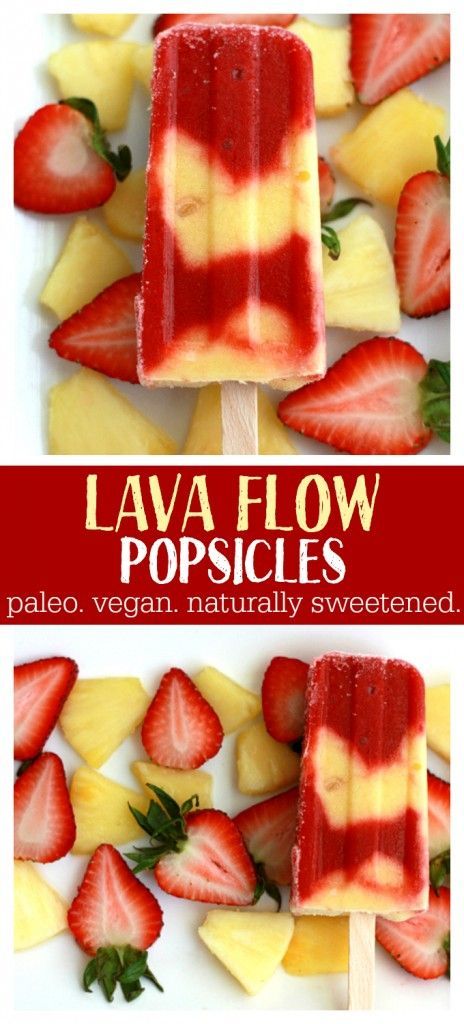 Creamy pineapple smoothie swirled with strawberry. Your favorite drink in popsicle form. (plus, it's paleo, vegan, and naturally sweetened!) Giggle Juice, Scones Vegan, Fruit Popsicle Recipes, Weight Watcher Desserts, Sommer Mad, Cheesecake Vegan, Fruit Popsicles, Homemade Popsicles, Low Carb Dessert