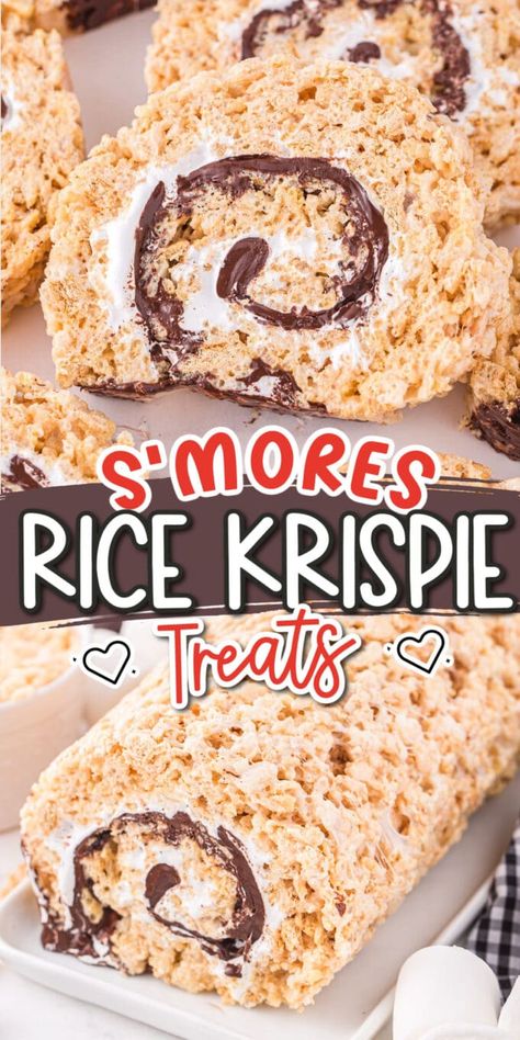 Rolled Smores Rice Krispie Treats, Rice Crispy Roll Ups, S’mores Rice Crispy Treats, Rice Krispie Roll Ups, Smores Rice Krispie Treats, Crunch Bars Recipe Rice Krispies, S’mores Rice Krispie Treats, Rice Crispy Roll, Smores Sushi