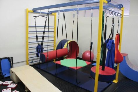 Pediatric Therapy Room, Kids Indoor Play Area, Pediatric Clinic, Kids Indoor Play, Occupational Therapy Activities, Indoor Play Areas, Pediatric Therapy, Sensory Integration, Sensory Room