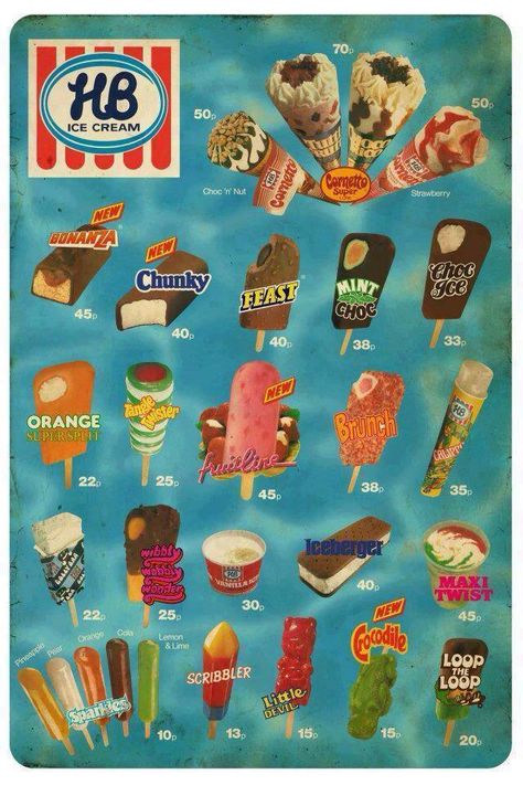 [Growing up in the 90s in Ireland] HB ice-cream (my fav, a Freaky Foot is missing though!) Penny Sweets, Good Humor Ice Cream, Ice Cream Poster, Ice Cream Man, Ice Cream Van, Vintage Ice Cream, Ice Lolly, Icecream Bar, Ice Cream Truck