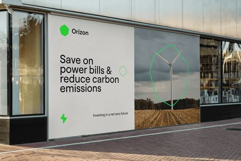 Orizon Energy on Behance Battery Poster, Energy Branding Design, Solar Branding, Sustainability Design, Eco Branding, Energy Company Branding, Renewable Energy Branding, Affordable And Clean Energy Posters, Solar Energy Brand Identity