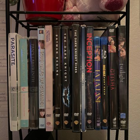 Criterion Collection Shelf, Dvd Organization Ideas, Dvds Aesthetic, Dvd Collection Aesthetic, Dvd Organization, Physical Media, Dvd Recorder, Criterion Collection, Future Office