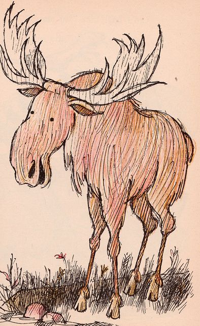 Moose Drawing, Moose Illustration, Moose Pictures, Arnold Lobel, Deer Cartoon, Book Illustration Art, Muse Art, Cartoon Sketches, Beautiful Images Nature