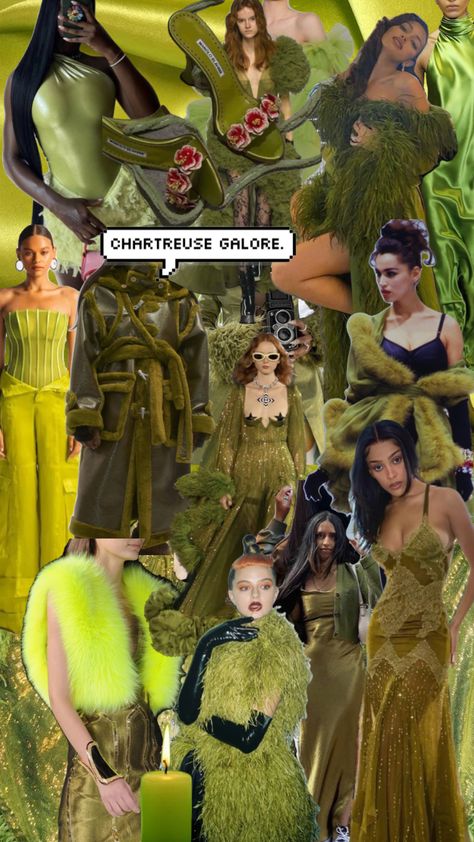 Chartreuse Forever 🔋 #green #olive #aesthetic #fashion #theigbobrat #tib Chartreuse Green, Chartreuse Aesthetic, Chartreuse Outfit, Chartreuse Wedding, Chloe Outfit, Olive Clothing, Chartreuse Color, Capsule Wardrobe Outfits, Healthy Girl