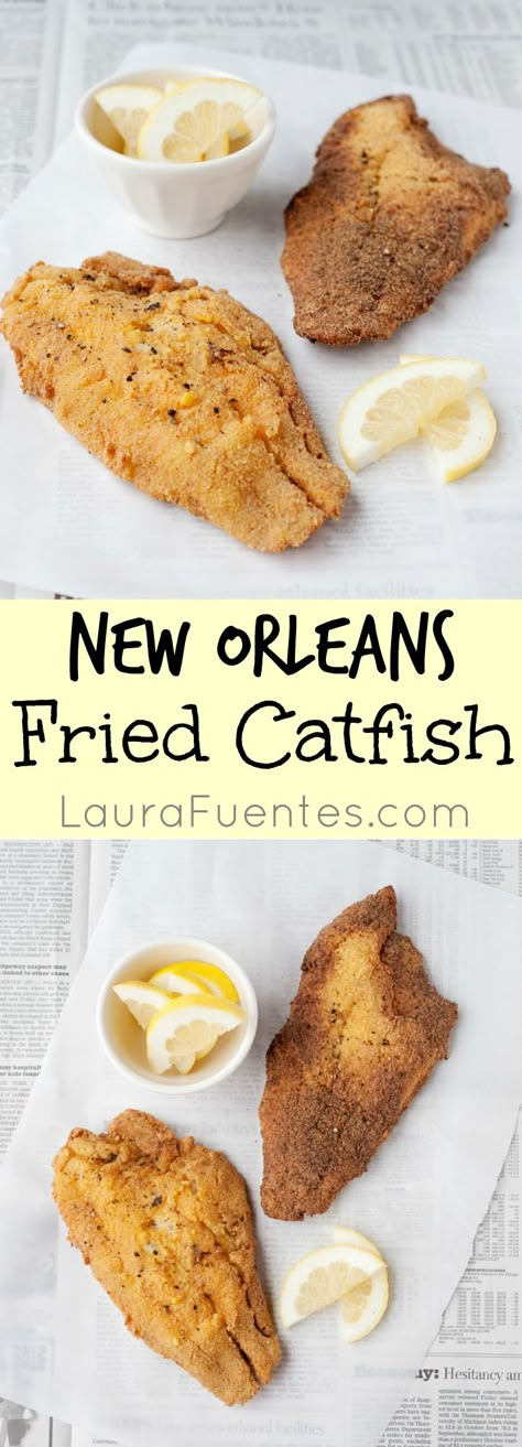 A good batter is what sets fried catfish apart, and this New Orleans Fried Catfish recipe is one you'll make often. With just a couple of ingredients, it's done! Fried Catfish Recipe, Fried Catfish Recipes, Catfish Recipe, Southern Fried Catfish, Fish Batter Recipe, Catfish Recipes, New Orleans Recipes, Louisiana Style, Seafood Recipe