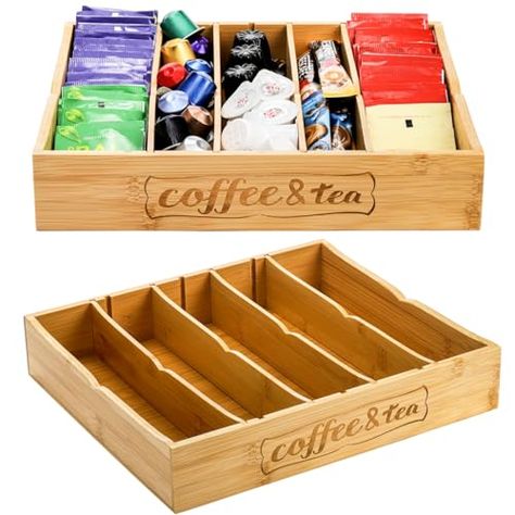 Draw Organizer, K Cup Storage, Utensil Drawer Organization, K Cup Holders, Tea Bag Storage, Tea Organization, Tea Bag Organizer, Coffee Pod Holder, Home Office Kitchen