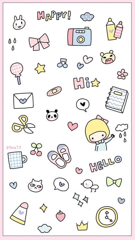 Cute Small Drawings, Notes Art, Small Drawings, Kraf Diy, Cute Kawaii Drawings, Mini Drawings, Bullet Journal Doodles, Dessin Adorable, Cartoon Stickers