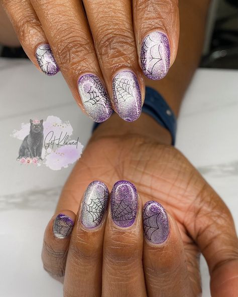 When cat-eye nails meet spider webs, you know it’s a trap for all the compliments! 🕸️✨ Ready to get caught up in these spook-tacular vibes? #cateyenails #spiderwebnails #nailedit #spookyseason #halloweennails #stampingnailart #LEBrandAmbassador #GetKlawed #480nails #aznails #nailsmagazine #nails #nailsofinstagram #nailinspo #independentnailtech Eye Nails, Spider Webs, Stamping Nail Art, Cat Eye Nails, You Know It, Nails Magazine, Nail Tech, Spider Web, Halloween Nails