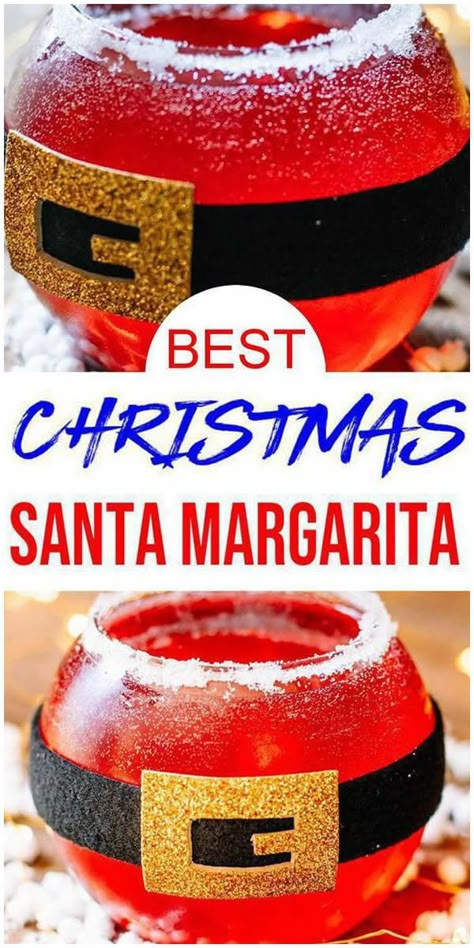 Super DELICIOUS Christmas Santa margarita. Check out the BEST Christmas margarita. Easy alcohol drink recipe for tasty & delish Christmas cocktail. Make this alcoholic drink for your Christmas table/ Tequila liquor & cranberry margarita. Yummy Santa Christmas margarita for parties, happy hour or family & friends. Simple & quick Holiday margarita that is crowd pleasing. For a non alcoholic version leave out the alcohol for a mocktail. For more #alcohol recipes see KimspiredDIY #margarita Christmas Margarita Recipe, Holiday Margaritas, Christmas Margarita, Drinks Alcohol Recipes Easy, Hippie Juice, Holiday Drinks Alcohol, Xmas Drinks, Christmas Drinks Alcohol Recipes, Christmas Drinks Recipes