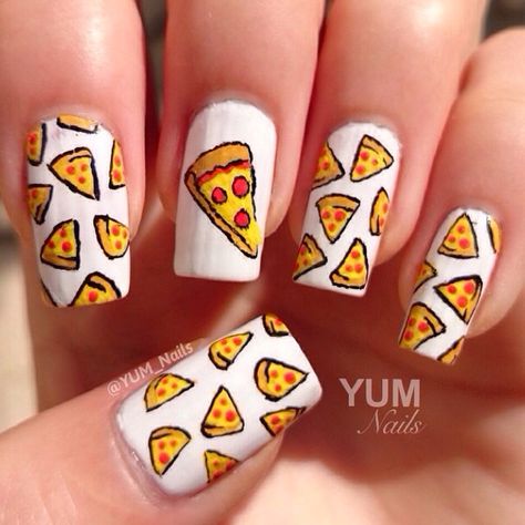 Pizza nails by @yum_nails Pizza Nails, Crazy Pizza, Food Nail Art, Food Nails, Food Inspired, Amazing Nails, Finger Tips, Nail Swag, Cute Nail Art