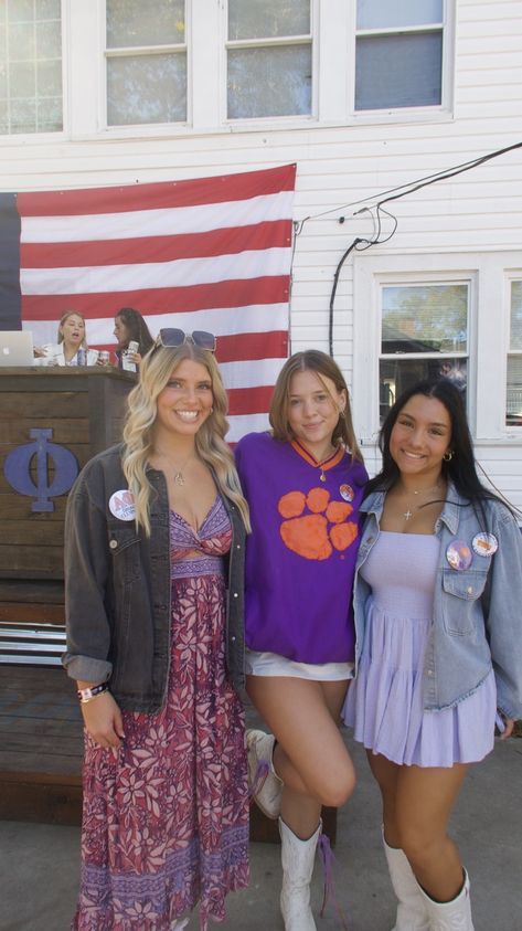 purple out clemson gameday outfit   #clemson #gameday #purpleout #collegefootball #gamedayoutfit Clemson Gameday Outfit Fall, Clemson Tailgate, Clemson Gameday Outfit, Clemson Gameday, Clemson Outfits, Gameday Outfits, Gameday Outfit, Car Stuff, College Football