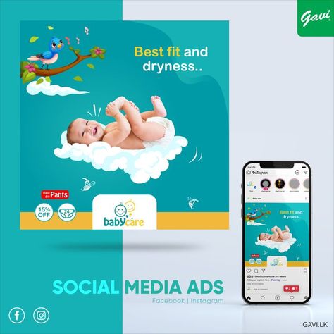 Social media post design Baby Social Media Design, Engaging Social Media Posts, Facebook Ideas, Baby Ads, Pakistan Travel, Instagram Promotion, Social Media Post Design, Social Media Growth, Title Design