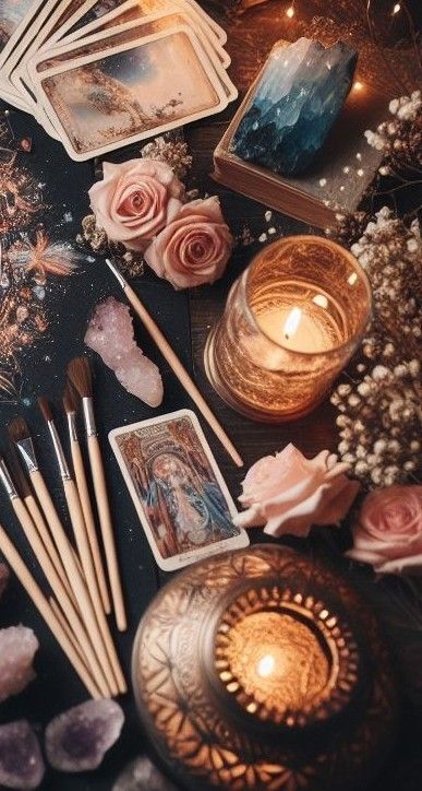 Spiritual Aesthetic Photography, Mediumship Aesthetic, Boho Vibes Aesthetic, Altar Photography, Wicca Aesthetic, Esoteric Aesthetic, Tarot Table, Sagittarius Wallpaper, Occult Decor