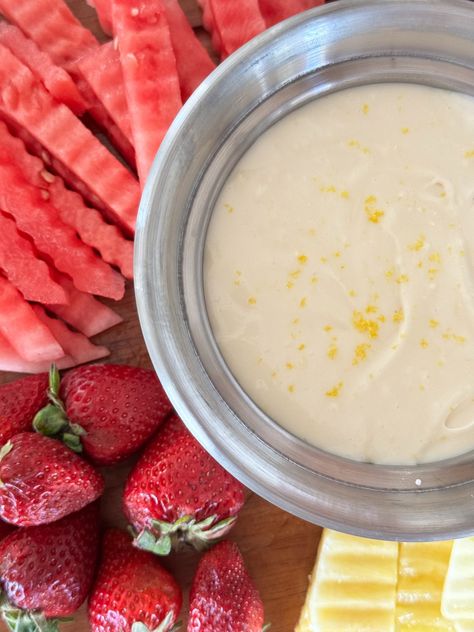 Lemonade Dip Lemonade Fruit Dip, Lemonade Dip, Poolside Dips, Appetizer Foods, The Sassy Barn, Poolside Dip, Lemon Dip, Homemade Coffee Drinks, Dip Recipes Appetizers