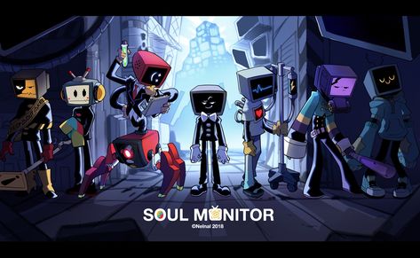 Soul Monitor, Object Heads, Toilet Art, Tv Head, Robot Design, Big Art, Game Character Design, Random Art, Character Ideas