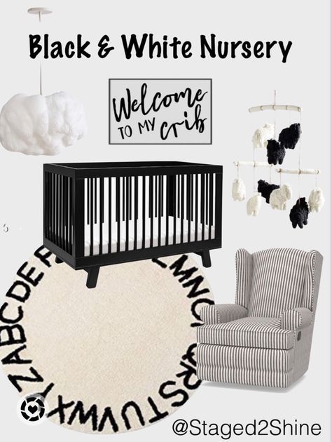 Black White And Gray Nursery, Black And White Nursery Ideas, Black And White Nursery Gender Neutral, Black White And Grey Nursery, Nursery Ideas Black And White, Black And White Nursery Boy, Nursery Ideas Black, Black And White Baby Nursery, Black Nursery Ideas