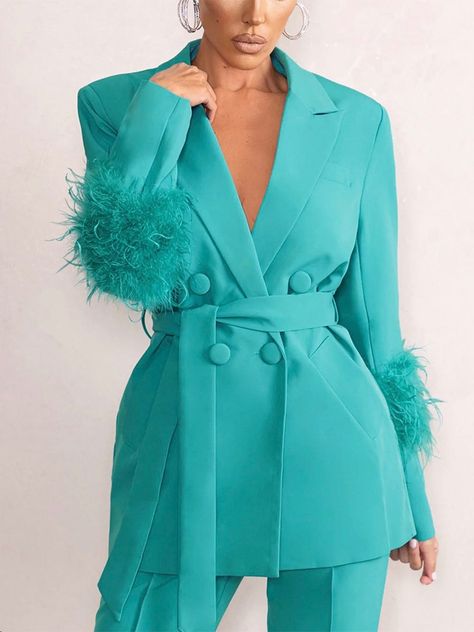 Grad Outfits, Woman Suit, 2piece Outfits, Club L London, Pant Suits, Belted Blazer, Glamour Dress, Matching Outfit, Woman Suit Fashion