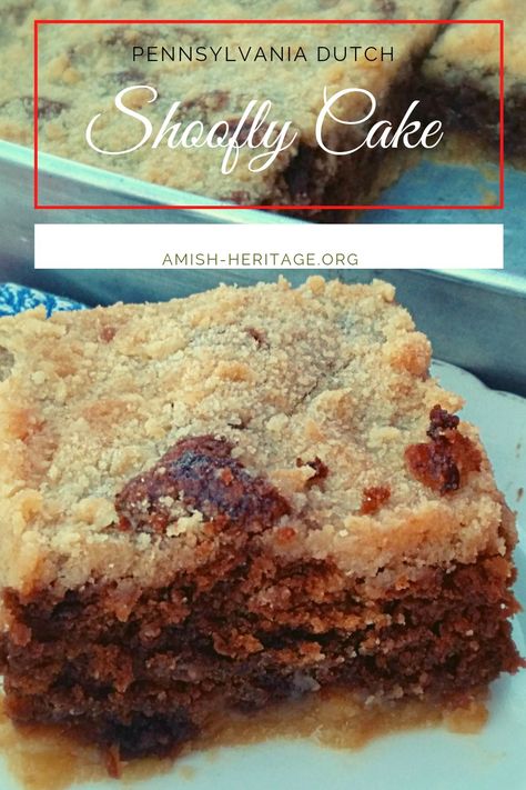 Shoofly cake Shoefly Cake, Shoe Fly Cake Recipe, Molasses Cake Recipe, Shoo Fly Cake, Shoefly Pie Recipe, Sho Fly Pie Recipe, Shoofly Pie Recipe, Dry Bottom Shoo Fly Pie Recipe, Molasses Cake Old Fashion