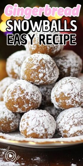 Welcome the holiday season with a delightful treat that combines the warm, spicy flavors of gingerbread with the buttery, melt-in-your-mouth texture of classic snowball cookies. These Easy Gingerbread Snowballs are… Gingerbread Snowballs, Classic Snowball Cookies, Peach Pound Cakes, Festive Baking, Snowball Cookie Recipe, Easy Gingerbread, Easy Carrot Cake, Easy Christmas Cookie Recipes, Snowball Cookies