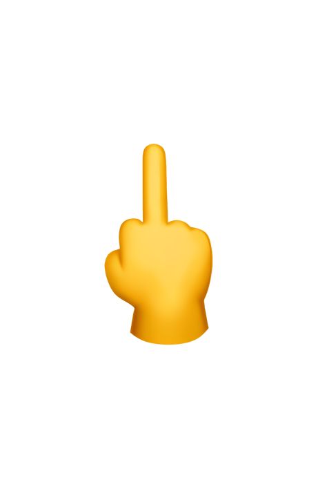 The emoji 🖕 depicts a hand with the middle finger extended upward, while the other fingers are curled inward. The hand is facing the viewer, and the middle finger is prominently displayed. The color of the hand may vary depending on the platform or device used. Rude Finger, Middle Finger Emoji, Finger Emoji, Middle Finger Wallpaper, Iphone Png, Apple Emojis, How To Draw Fingers, Emoji Stickers Iphone, Hand Emoji