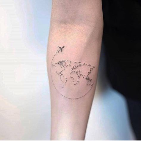 Wandrer lust Map tattoo Map Tattoo, Travel Tattoos, Tattoos For Women Half Sleeve, World Tattoo, Geometric Tattoos, Rose Tattoo Design, Best Sleeve Tattoos, Tattoo Kits, Hot Tattoos