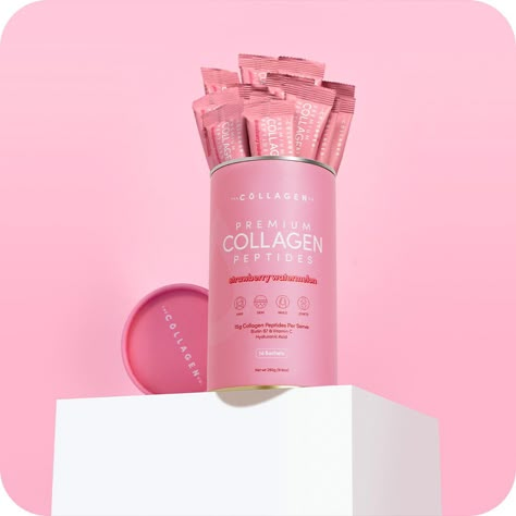 Best Collagen Peptides, Health Benefits Of Collagen, Benefits Of Collagen, Best Collagen, Supplements Packaging, Skin Care Business, Collagen Drink, Pink Berry, Collagen Benefits