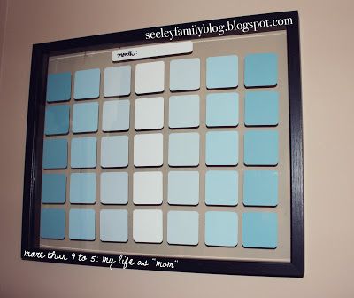 Paint Sample Calendar, Diy Calendars, Chip Wall, Organization Calendar, Serenity Room, Chips Ideas, Paint Chip Wall, Paint Chip Calendar, Paint Chip Crafts