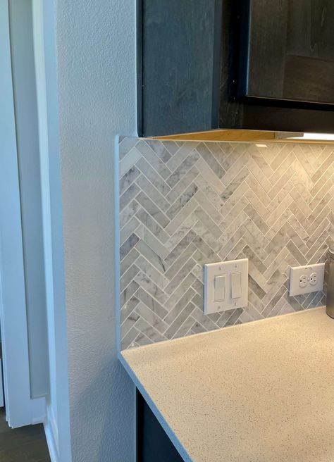 Kitchen Backsplash Edge Ideas, Kitchen Backsplash End Of Cabinet, Kitchen Backsplash Cabinet Edge, Backsplash At End Of Cabinet, Tile Around Door Frame Kitchen, Subway Tile Backsplash End Cap, Partial Tile Backsplash, Kitchen Backsplash Ending, Partial Kitchen Backsplash