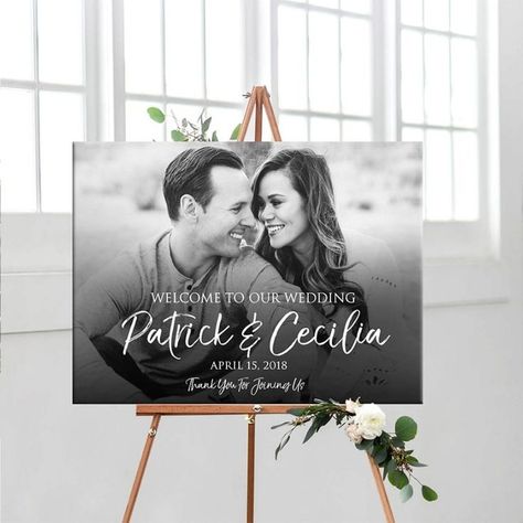 I will do wonderful complete wedding stationery suites Welcome Photos, Wedding Welcome Board, Welcome Boards, Photo Guest Book, Wedding Entrance, Entrance Sign, Elegant Photo, Wedding Welcome Sign, Canvas Photo Prints