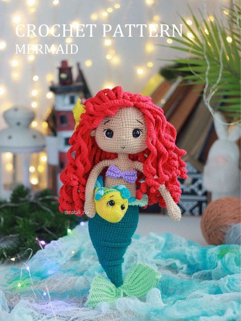 Mermaid Crochet Pattern, Mermaid Crochet, Jessie Toy Story, Elsa Olaf, Crochet Decrease, Pola Amigurumi, Crochet Supplies, Baby Groot, Crochet Etsy