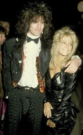 Heather Locklear and Tommy Lee. They came into my store in Carmel. He was very nice but she wasn't so much and wouldn't speak to me!!! Tommy Lee Motley Crue, Rock Couple, 80s Celebrities, Heather Locklear, Motley Crüe, Nikki Sixx, Glam Metal, Tommy Lee, Famous Couples