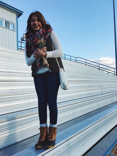 L.L. Bean boot outfit #fridaynightfootball Ll Bean Outfit, Bean Boots Outfit, Ll Bean Boots, Bean Boots, Boots Outfit, Ll Bean, Lace Boots, L L Bean, Moccasins