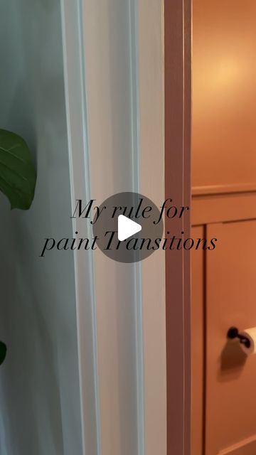 Ali Bryde | DIY | Design on Instagram: "Paint transitions can be tricky. One of the “rules” I personally love is keeping the darker color in its room and leaving the rest a neutral color. #tip #diy #diyhomedecor #diyhome #bhghome #cljsquad" Paint Color Transition On Same Wall, Wall Color Transition, Paint Transition On Same Wall, Painting Trim Same Color As Walls, Hill Country Homes, Dining Room Paint, Kitchen Paint Colors, Room Paint Colors, Painting Trim