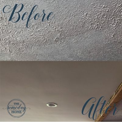 How To Smooth Textured Ceilings, Smooth Ceiling Diy, How To Remove Ceiling Texture, Textured Ceiling Removal, How To Get Rid Of Textured Ceiling, Smooth Ceiling Vs Texture, How To Remove Textured Ceiling, Removing Textured Ceiling, Textured Ceiling Makeover