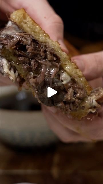 David on Instagram: "French Dip Grilled Cheese 🧀🔥

This is up there in the best sandwiches I’ve ever ate, definitely a must try 🔥

Ingredients 
- 2 lbs chuck roast
- 3 carrots 
- stalk of celery 
- 1 onion
- 1 cup red wine
- beef stock (enough to cover the meat)
- 2 tbsp beef bouillon 
- rosemary, sage, and thyme 
- sourdough 
- cheddar and monetary jack
- butter
- 2 heads of garlic
- salt and pepper 
- 2 tbsp may
- 2 tbsp sour cream
- 1 tbsp prepared horseradish 
- squeeze lemon juice 

First, cut your roast up and brown in a Dutch oven. Remove your meat and add your chopped carrots, celery, and onion. Cook for 5 minutes on medium heat then add some beef bouillon and mix well. Add your wine and simmer on medium heat.

Add your meat back to the Dutch oven and cover in beef stock. Then a French Dip Grilled Cheese, Grilled Roast Beef, Roast Beef And Cheddar, Red Wine Beef, Beef Sandwich Recipes, Beef Dip, Coleslaw Recipe Easy, Best Sandwiches, Rosemary Sage