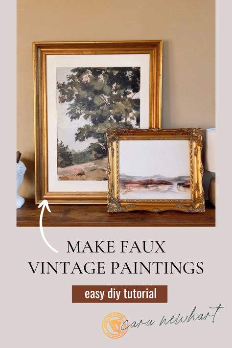 Love vintage decor? Create your own faux vintage paintings with posters and thrifted frames! Follow this step-by-step DIY project to add timeless charm to your home on a budget. Diy Ornate Picture Frames, Diy Gold Frames Wall Art, Vintage Frames Diy, Thrifted Frames, Diy Framed Art, Frames Diy, Crafty Decor, Cheap Frames, Ornate Picture Frames