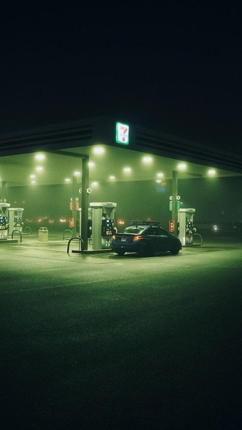 Gas Station At Night, Sagittarius Sun, Cityscape Photography, Liminal Spaces, Petrol Station, Dreamcore Weirdcore, Night Scenery, 3d Studio, Night Vibes