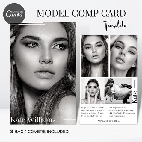 Com Card Model, Comp Card Ideas Models, Commercial Modeling Portfolio, Modeling Portfolio Ideas, Model Portfolio Ideas, Model Casting Photos, Modeling Affirmations, Actress Portfolio, Model Agency Portfolio