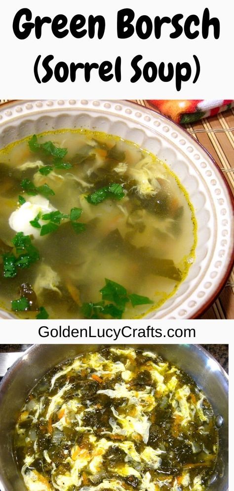 Green Borscht Recipe, Green Borscht, Borscht Soup Recipe, Soup Summer, Sorrel Soup, Borscht Recipe, Ukrainian Food, Borscht Soup, Easy Vegetable Recipes