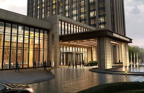 317-room Shanghai Marriott Hotel Parkview Opens in China Hotel Door Decorations, Hotel Entrance Door, Hotel Doors Design, Door Design Entrance, Hotel Canopy, Hotel Facade, Canopy Bedroom, Hotel Exterior, Backyard Canopy