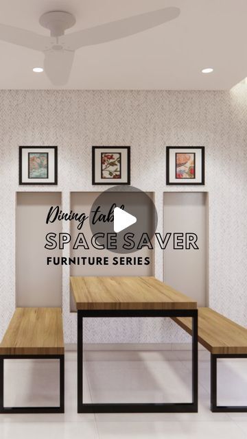 Ananya Jois | Architecture & Interior Design on Instagram: "#spacesavingfurniture • Foldable dining table" Foldable Dining Table, Dining Table Design, Space Saving Furniture, Architecture Interior Design, Architecture Interior, Interior Architecture Design, Table Design, Interior Architecture, Kitchens