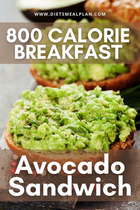 Here's a healthy delicious sandwich you can easily make for breakfast. This avocado sandwich recipe consists of only 4 ingredients and is part of our 800 Calorie Breakfast Recipes. Head over to our website to see the full details. #dietsmealplan #dietrecipes #dietmeals #healthyrecipes #healthyeats #healthyliving #healthyfood #nutritiontips #breakfastrecipes #avocado #avocadotoast Avocado Sandwich Recipes, High Calorie Breakfast, Buttered Vegetables, Vegetarian Meal Plan, High Calorie, Avocado Sandwich, Banana Breakfast, Avocado Breakfast, Healthy Sandwiches