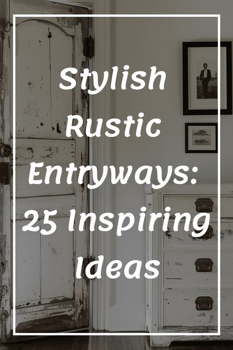 Explore 25 inspiring ideas for creating stylish rustic entryways that will make a welcoming statement in your home. From charming farmhouse décor to creative DIY projects, these designs will inspire you to elevate the entrance of your space. Find rustic furniture, lighting, and decor pieces to add warmth and character to your entryway. Whether you prefer a modern rustic look or a more traditional style, this collection has something for every taste. Discover unique ways to incorporate natural el Rustic Entrance Ideas, Main Door Entrance Decor Entry Ways, Farmhouse Entrance Entryway, Hall Ways Ideas Entrance, Unique Entryway Ideas, Rustic Entryway Ideas, Modern Farmhouse Hallway, Farmhouse Entryway Ideas, Door Entrance Decor