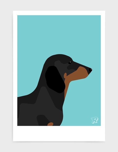 Labs Art, Dachshund Art, Small Canvas Paintings, Dog Artwork, Dog Print Art, Dog Poster, Modern Dog, Weiner Dog, Wiener Dog