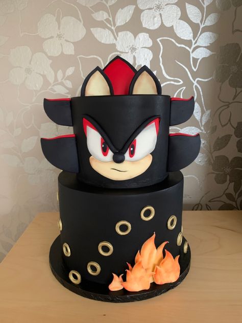 Shadow The Hedgehog Cake, Shadow The Hedgehog Birthday, Shadow Cake, Shadow Birthday, Sonic Cakes, Sonic Birthday Cake, Sonic Cake, Hedgehog Cake, Shadow Sonic