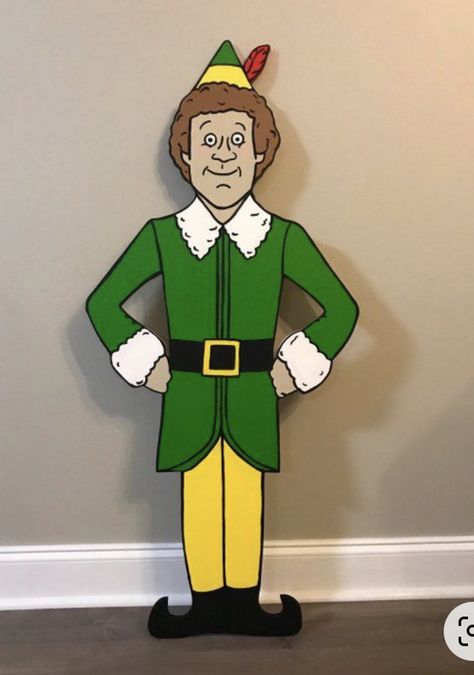 Elf Cartoon, Grinch Crafts, Elf Christmas Decorations, Christmas Window Painting, Christmas Decora, Wood Yard Art, Elf Decorations, Christmas Cutouts, Grinch Christmas Decorations