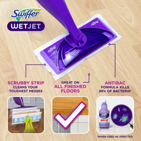 WetJet Mop Starter Kit | Swiffer Swiffer Refill, Swiffer Wet Jet, Hardwood Floor Cleaner, Spray Mop, Tile Cleaners, Laminate Floors, Mop Pads, Cleaning Wood, Clothes Pattern