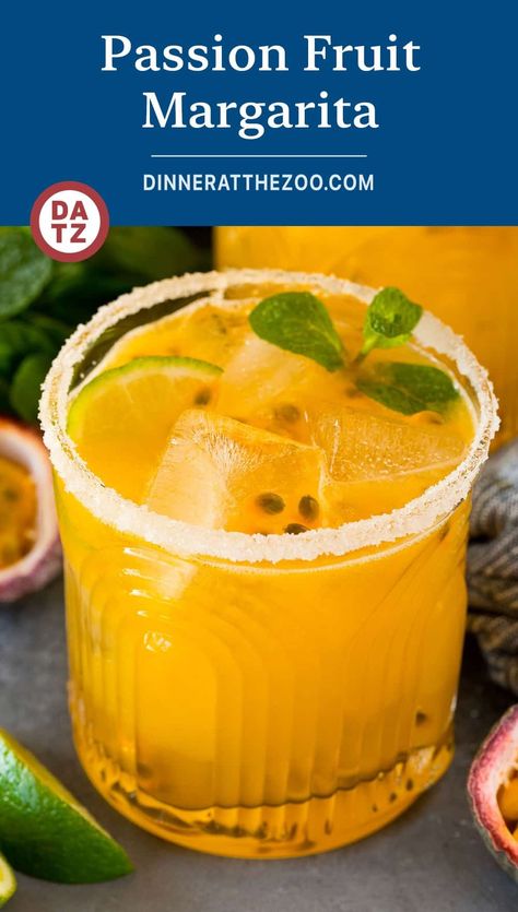 This passion fruit margarita features tequila, triple sec, passion fruit puree, lime juice and agave syrup, all mixed together for a unique and refreshing cocktail. A fun twist on the traditional margarita recipe! Irish Mule Recipe, Traditional Margarita Recipe, Passion Fruit Puree, Passion Fruit Margarita, Fruit Margarita, Traditional Margarita, Hot Drinks Recipes, Refreshing Cocktail, Beverage Recipes