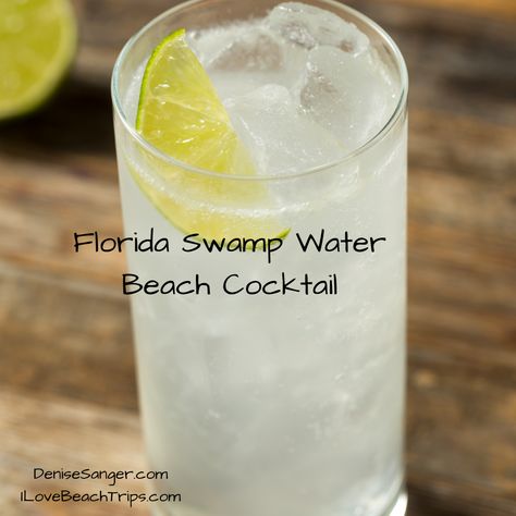 Swamp Water Cocktail, Florida Cocktails, Best Florida Vacations, Florida Swamp, Emerald Coast Florida, Swamp Water, Florida Parks, Beach Cocktails, Florida Food